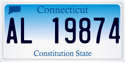 CT license plate AL19874
