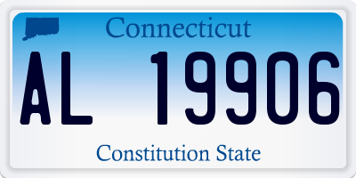 CT license plate AL19906