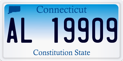 CT license plate AL19909