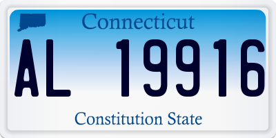 CT license plate AL19916