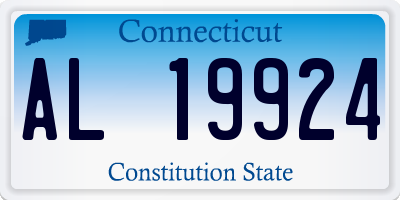 CT license plate AL19924