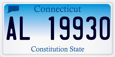 CT license plate AL19930