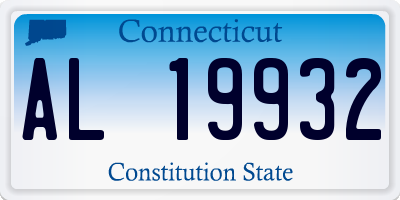 CT license plate AL19932
