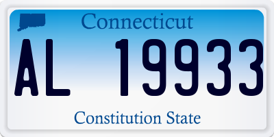 CT license plate AL19933