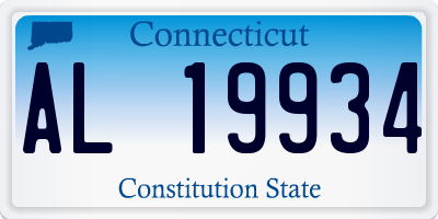 CT license plate AL19934