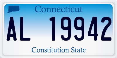 CT license plate AL19942