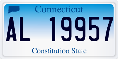 CT license plate AL19957