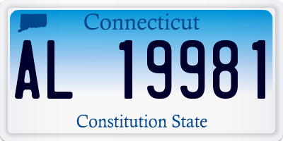 CT license plate AL19981