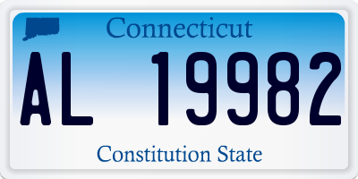 CT license plate AL19982