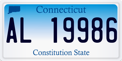 CT license plate AL19986