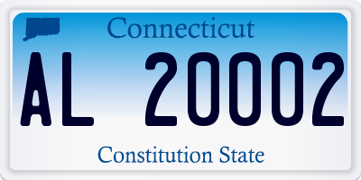 CT license plate AL20002