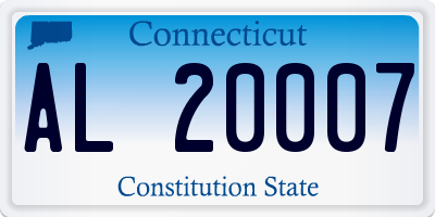 CT license plate AL20007