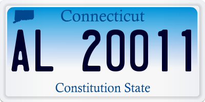CT license plate AL20011