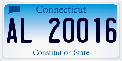 CT license plate AL20016