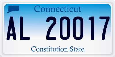 CT license plate AL20017
