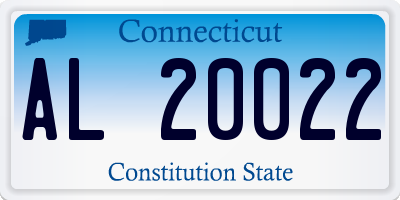 CT license plate AL20022