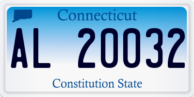 CT license plate AL20032