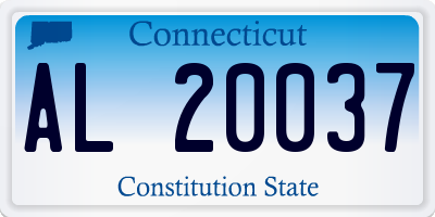 CT license plate AL20037
