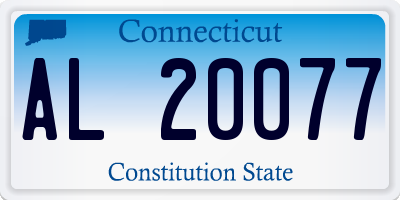 CT license plate AL20077