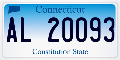 CT license plate AL20093