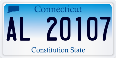 CT license plate AL20107