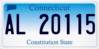 CT license plate AL20115