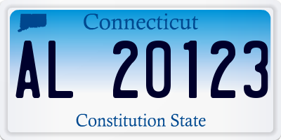CT license plate AL20123