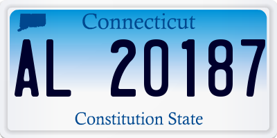 CT license plate AL20187