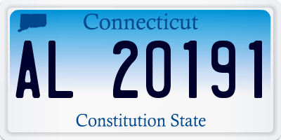 CT license plate AL20191