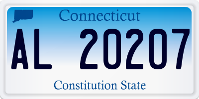 CT license plate AL20207