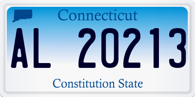 CT license plate AL20213