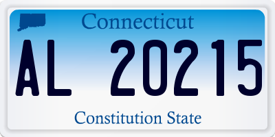 CT license plate AL20215
