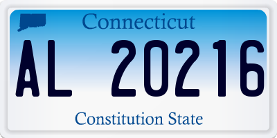 CT license plate AL20216