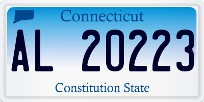 CT license plate AL20223