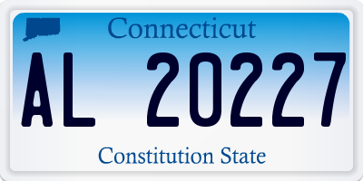 CT license plate AL20227