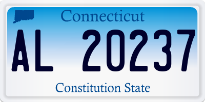 CT license plate AL20237