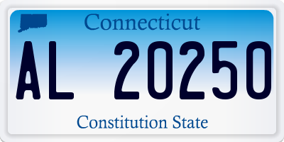 CT license plate AL20250