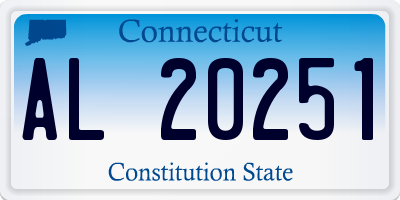 CT license plate AL20251
