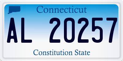 CT license plate AL20257