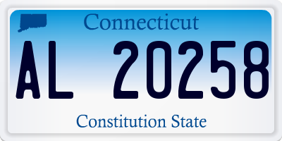 CT license plate AL20258