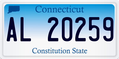 CT license plate AL20259