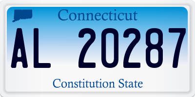 CT license plate AL20287
