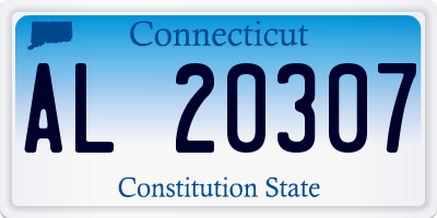 CT license plate AL20307