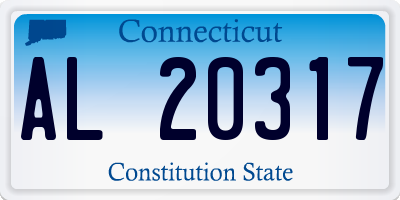 CT license plate AL20317