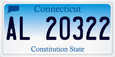 CT license plate AL20322