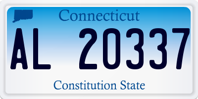 CT license plate AL20337