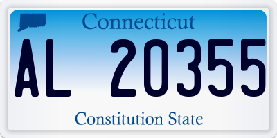 CT license plate AL20355