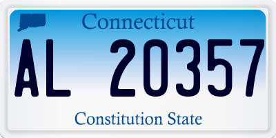 CT license plate AL20357