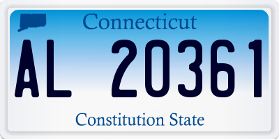 CT license plate AL20361