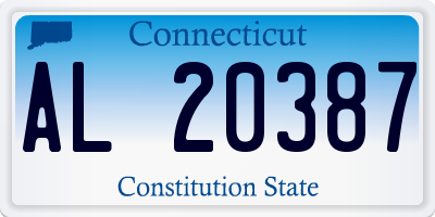 CT license plate AL20387